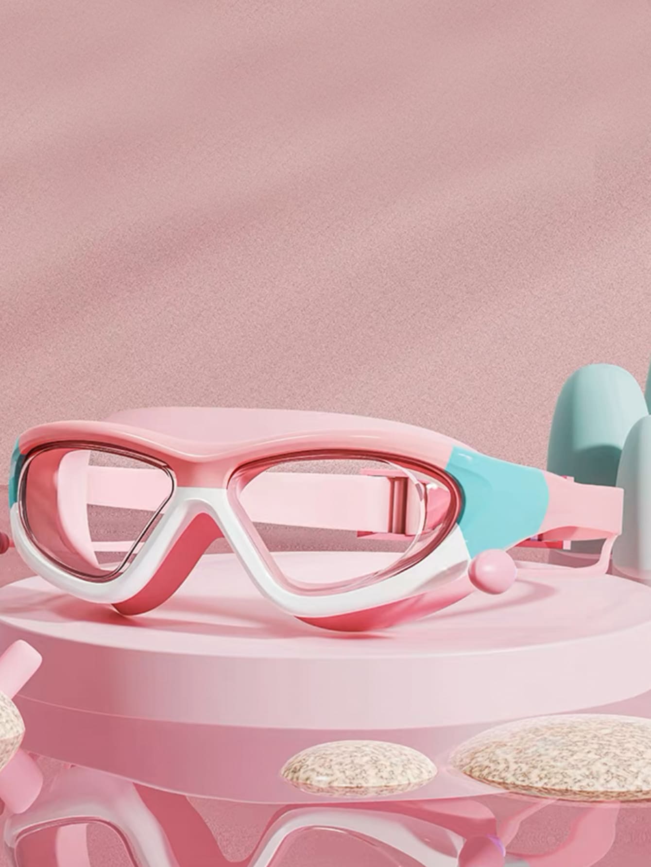 Swim Goggles Anti Fog Uv - Occhiali da nuoto con montatura grande