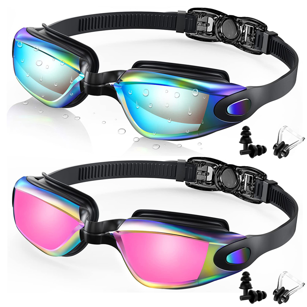 Swim Goggles Anti Fog Uv - Confezione da 2 occhialini da nuoto