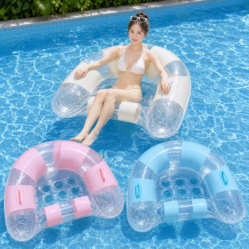 Pool Lounger Inflatable - Materassino Gonfiabile Galleggiante per Piscina, Amaca
