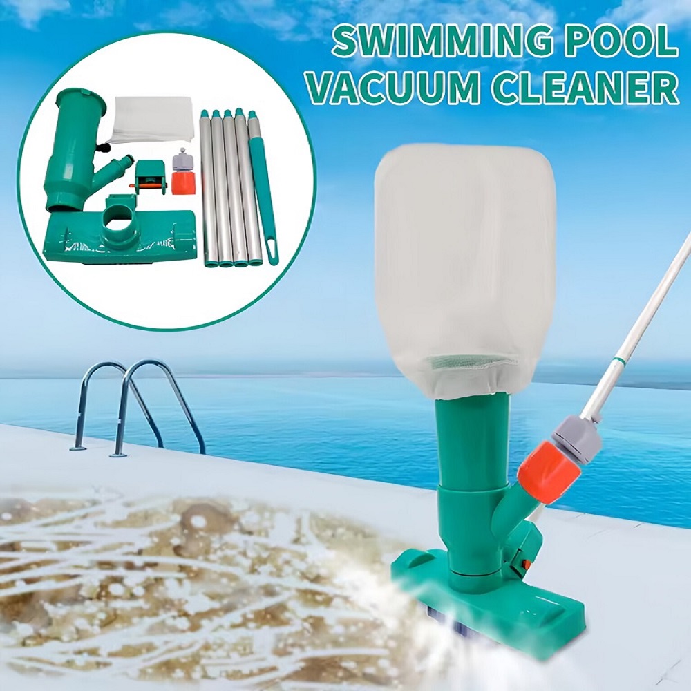 Pool Vacuum Manual - Aspirapolvere subacqueo per piscina con spazzola,