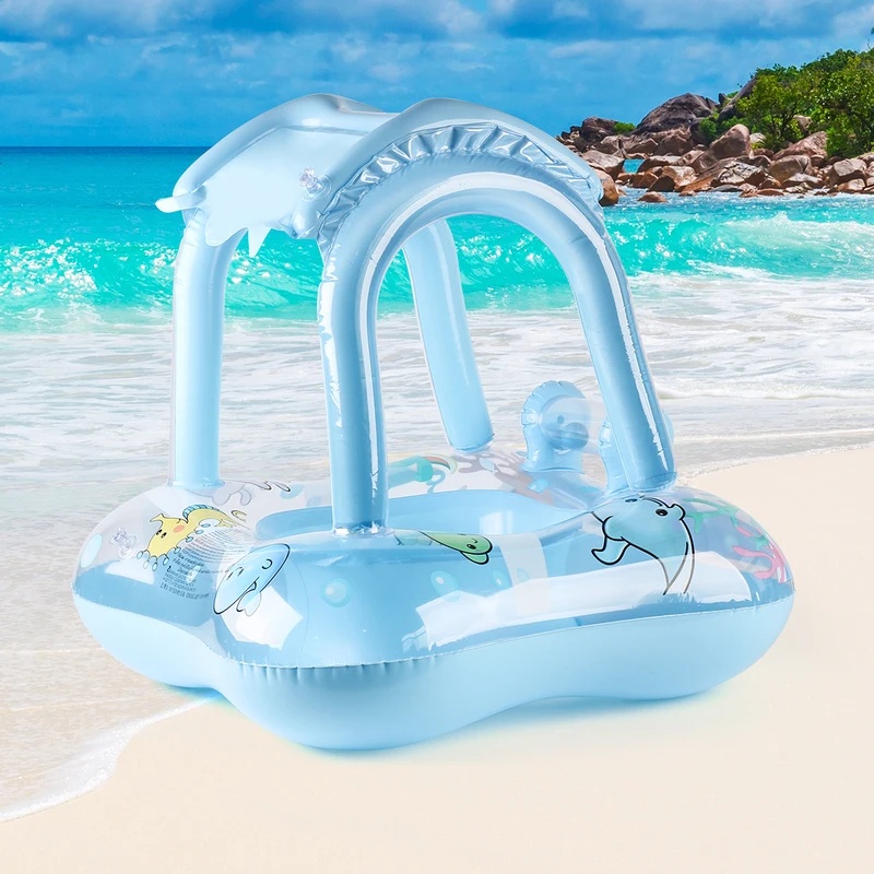 Pool Float Ring Inflatable - Materassino gonfiabile per piscina con tettuccio