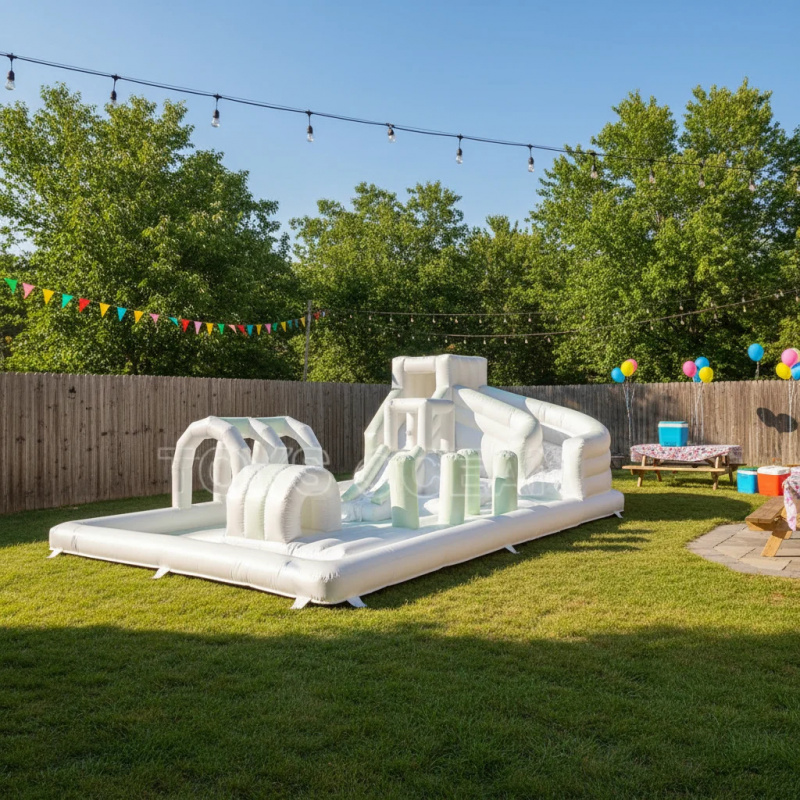 Water Slide Inflatable - Percorso a Ostacoli Gonfiabile Commerciale con