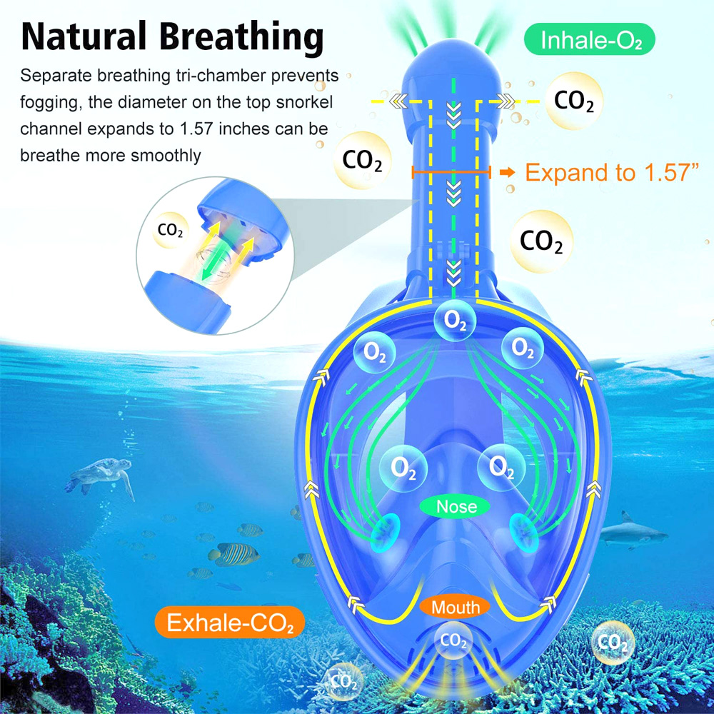 Maschera da snorkeling per bam - Snorkel Mask Full Face recensione e prezzo