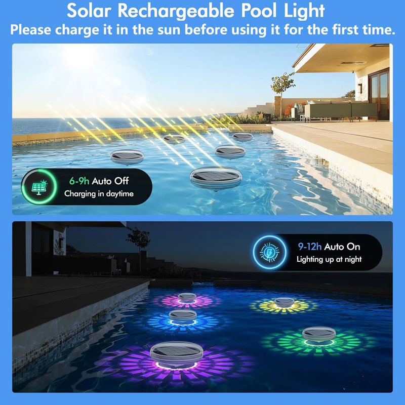 Luci per piscina, galleggianti - Pool Light Solar Rechargeable recensione e prezzo