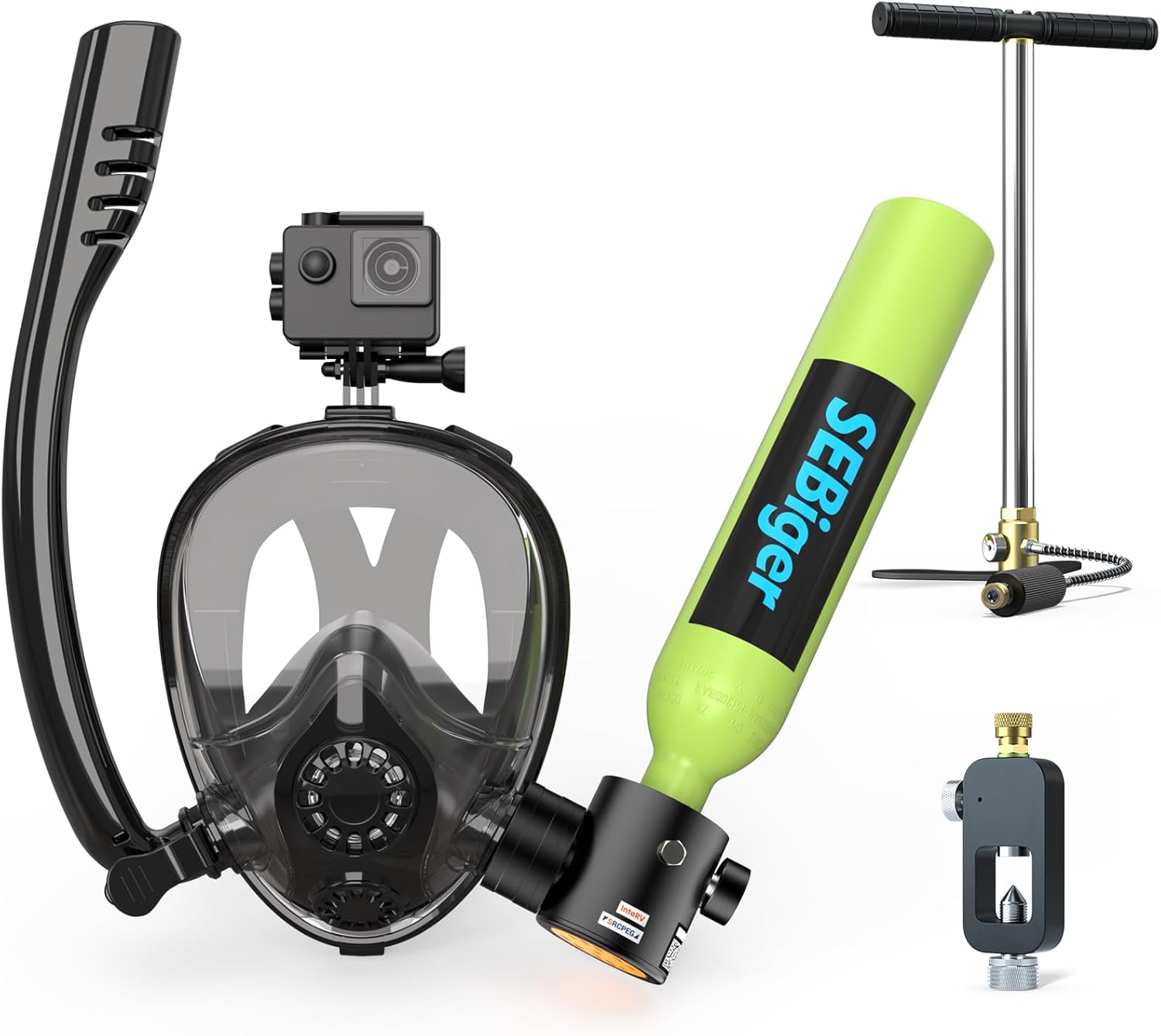 Mini Bombola Subacquea 0.5L co - Snorkel Mask Full Face recensione e prezzo