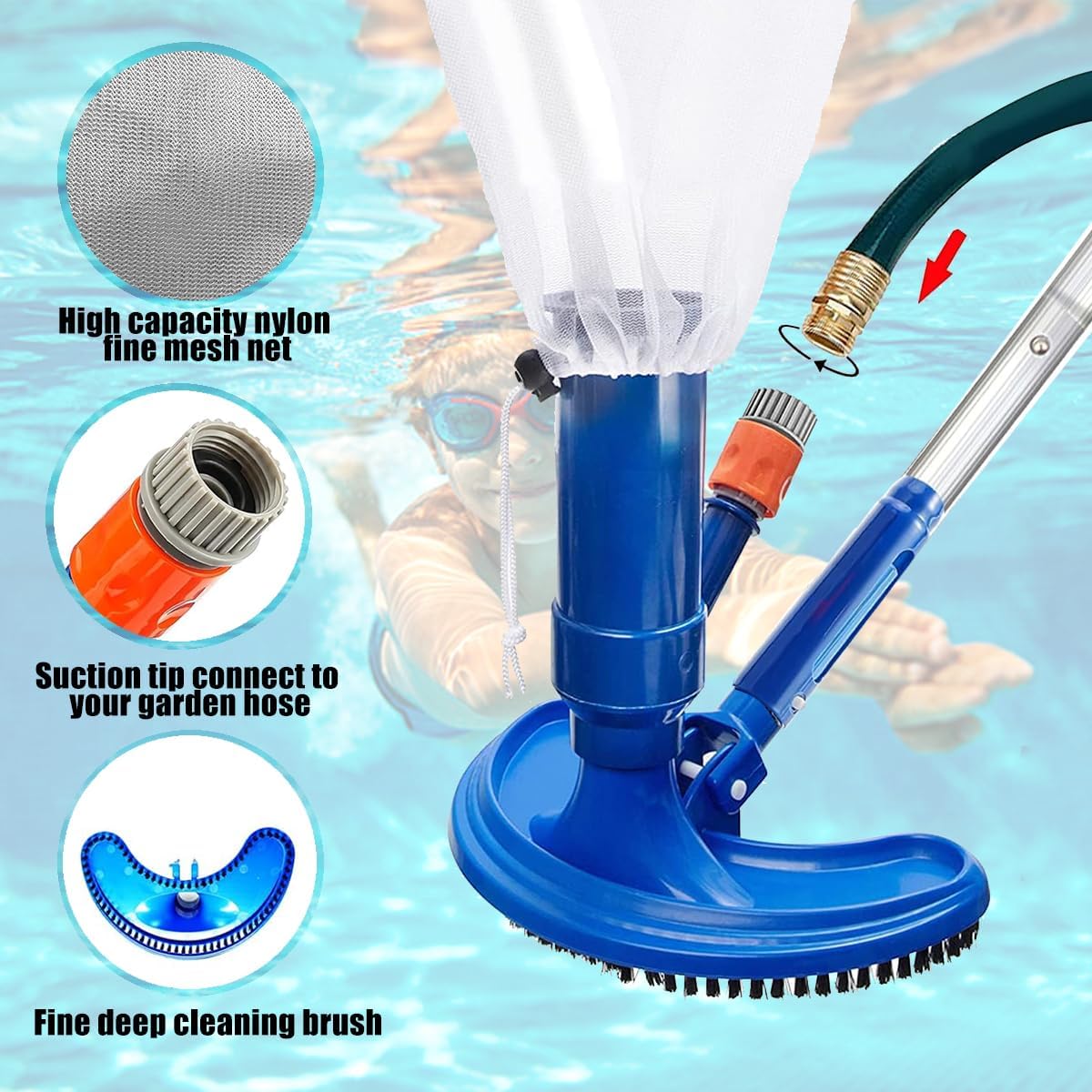 Aspirapolvere per piscina da 6 - Pool Vacuum Manual recensione e prezzo